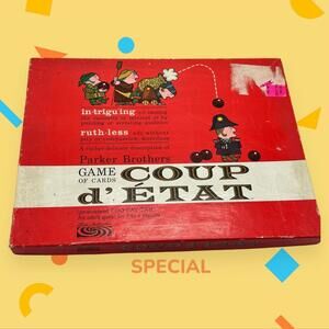 Vintage Parker Brothers Coup d'Etat Card Game missing 1 dagger